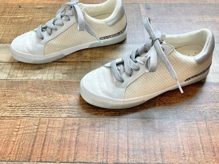 A New Day Silver Snakeskin Sneakers- Size 7 For Cheap