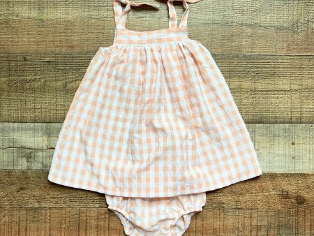 Fina Ejerique Peach Gingham Dress with Bloomers- Size 2 Online