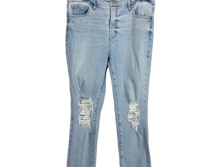 Good American Light Washed Distressed Jeans- Size 14 32 (Inseam 27 ) Discount