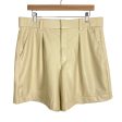 Abercrombie & Fitch Tan Faux Leather Shorts NWT- Size L Hot on Sale