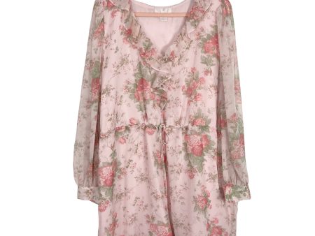 Rachel Parcell Pink Floral Romper- Size XL Cheap