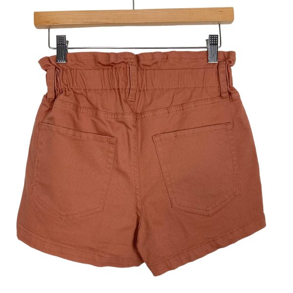 Wild Fable Brown Button Fly Paperbag Waist Shorts NWT- Size 4 For Cheap