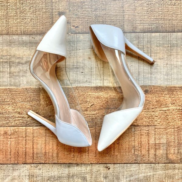 BCBGeneration Cream Grey Clear Side Heels- Size 7 (see notes) Supply