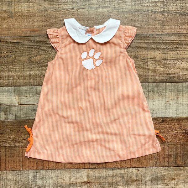 Vive La Fete Toddler Embroidered Clemson Dress- Size 2 (see notes) For Sale