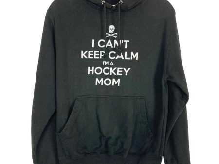 Just Hoods by AWDis Black Hockey Mom Hooded Sweatshirt- Size S For Cheap