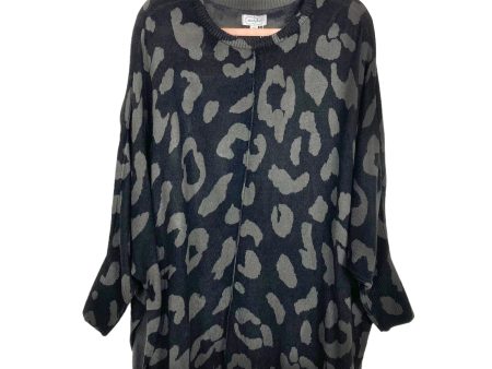 Mudpie Black Adele Leopard Sweater NWT- One Size (sold out online) For Sale