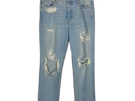 GRLFRND Light Wash Helena Distressed Jeans- Size 31 (sold out online, Inseam 28”) Online Sale