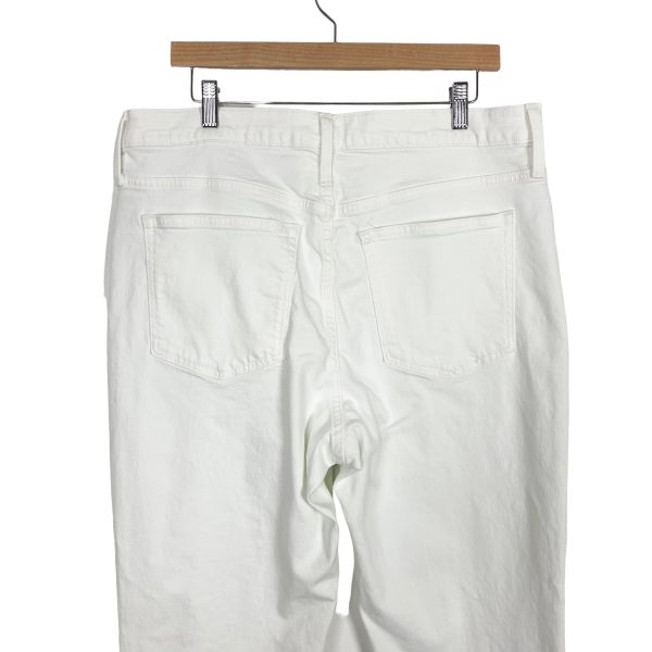 Re-Imagined by J. Crew White Raw Hem Slim Boyfriend Jeans- Size 32 (Inseam 28”, see notes) Discount