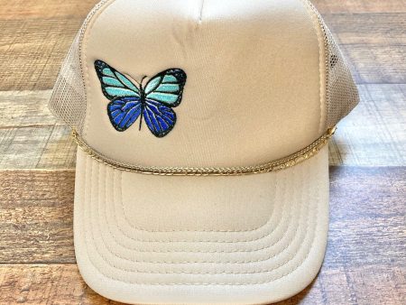 Otto Tan with Butterfly and Detachable Gold Chain Baseball Cap Sale