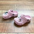 Crocs Toddler Pink Classic Clog with 4 Frozen Charms- Size 6 For Cheap