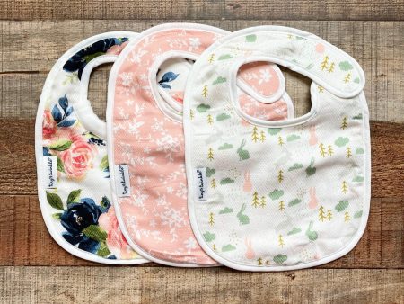 Tiny Twinkle Set of 3 Flowers Bunnies Bibs (sold as a set) Discount