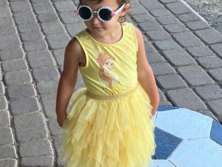 Disney Princess Yellow Belle with Tulle Skirt Dress- Size 2T Hot on Sale