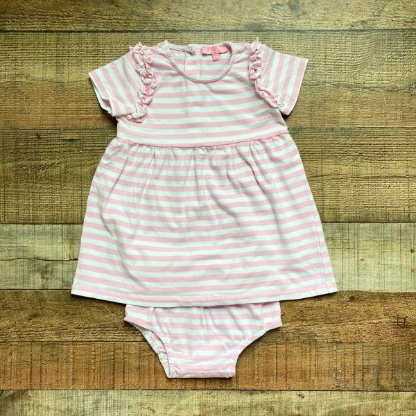 Bisby Pink and White Striped Dress with Bloomers- Size 18-24M (see notes) Supply