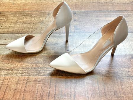 BCBGeneration Cream Grey Clear Side Heels- Size 7 (see notes) Supply