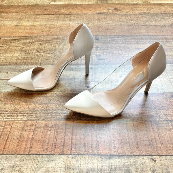 BCBGeneration Cream Grey Clear Side Heels- Size 7 (see notes) Supply