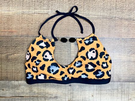 Azure Orange Animal Print Reversible Bikini Top- Size M (we have matching bottoms) Online now