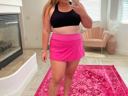 Lululemon Hot Pink Skirt with Biker Shorts- Size 14R Online Hot Sale