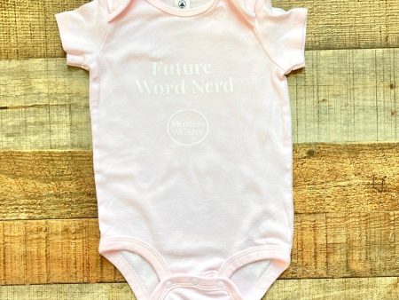 Delta Ringspun Light Pink Future Word Nerd Onesie- Size 12M Hot on Sale