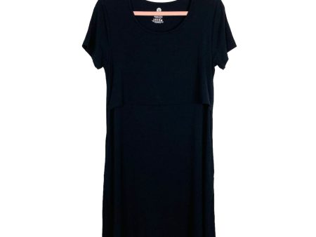 Kindred Bravely Black Eleanora Bamboo Maternity and Nursing Lounge Dress NWT- Size M For Discount