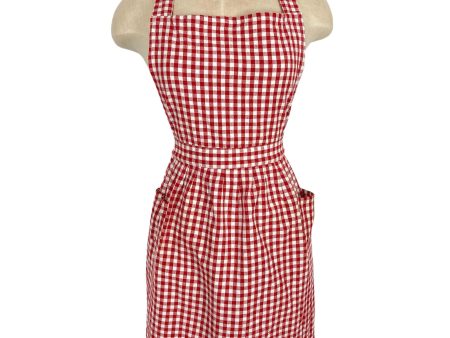 No Brand Red White Checkered Apron For Sale