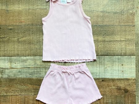 Zara Pink Ribbed Tank and Short Set- Size 18-24M (sold as set, see notes) Cheap