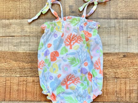 The Beaufort Bonnet Company Coral Fish Tie Strap Bubble- Size 12-18M Online now