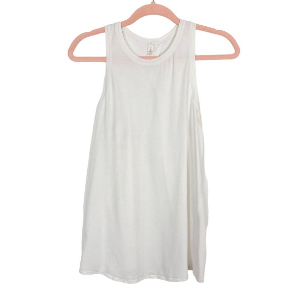 Lululemon White Split Back Tank- Size 6 (see notes) Supply