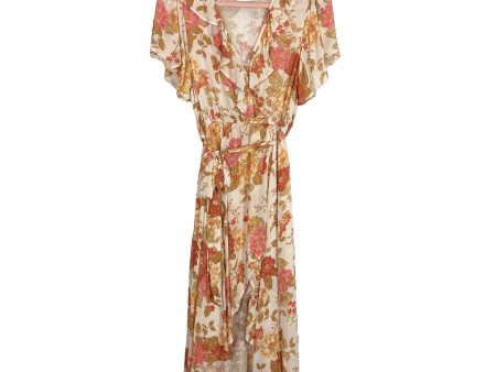 Auguste The Label Floral Swiss Dot Faux Wrap Belted Dress- Size 4 (see notes) For Sale