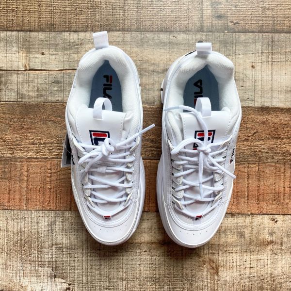 FILA White Disruptor Chunky Platform Wedge Sneakers NWT- Size 8 Supply