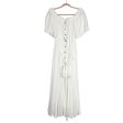 Coven & Co. White Lined Button Up Dress NWT- Size XS Online now