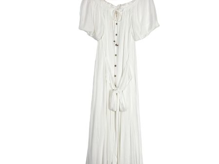 Coven & Co. White Lined Button Up Dress NWT- Size XS Online now