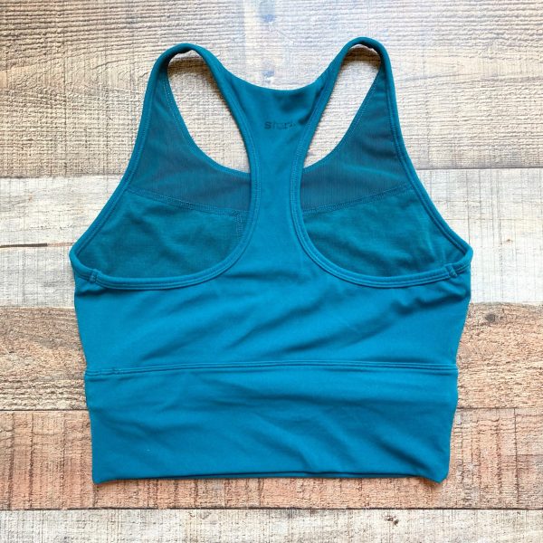 Storia Teal Racerback Cropped Tank- Size 4 For Cheap