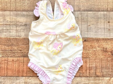 Sal & Pimenta Yellow Duck Print Swimsuit- Size 12M (see notes) For Sale