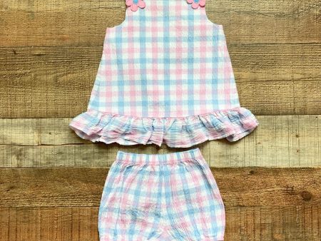 Florence Eiseman Pastel Flower Strap Dress with Bloomers- Size 18M Hot on Sale