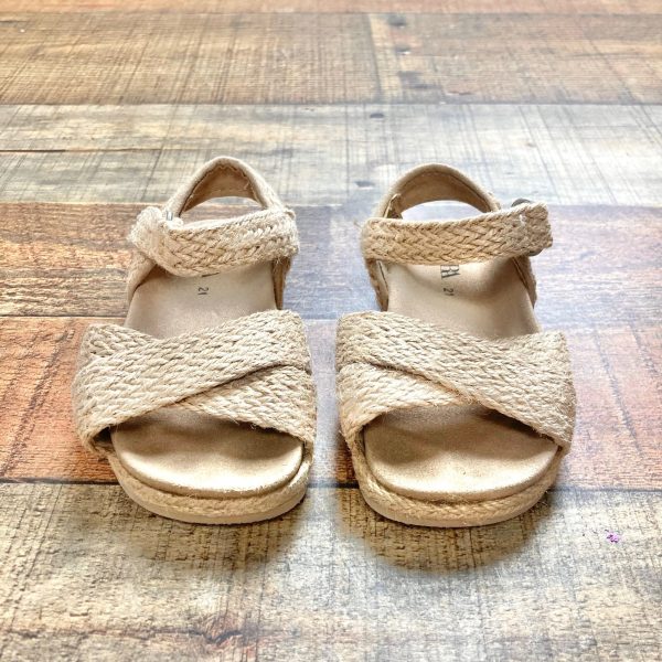 Zara Tan Rattan Sandals- Size 21 (~12-18M) on Sale