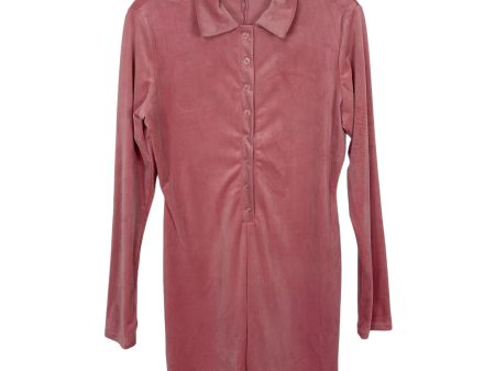 Fashion Nova Mauve Lounge All Day Velour Romper NWT- Size XL Sale