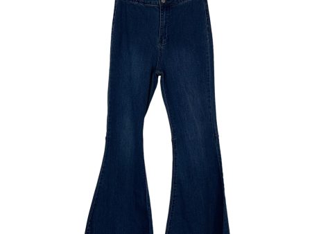 BLANK PAIGE Dark Wash Distressed Hem Flare Jeans- Size M (Inseam 29 ) Sale