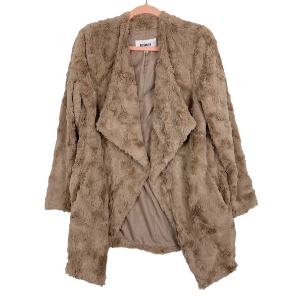 BB Dakota Faux Fur One Button Closure Jacket- Size S (see notes) For Discount