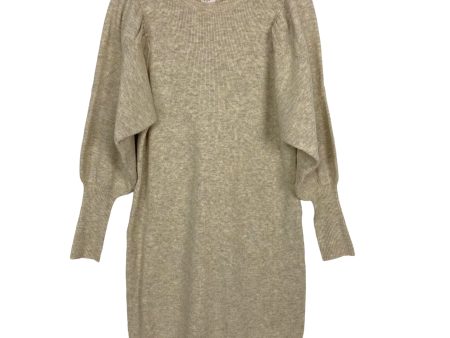 A New Day Beige Balloon Sleeve Sweater Dress- Size M Online now