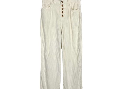 Reformation Ivory Button Fly Austin Pant Corduroy Jeans- Size 25 (Inseam 28 ) Fashion