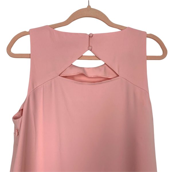 Loft Pink Sleeveless Ruffle Hem Dress- Size 14 For Cheap