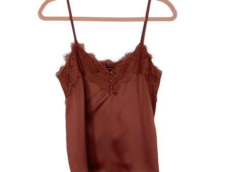 Abercrombie & Fitch Brown Three Button Lace Cami- Size S (see notes) For Cheap