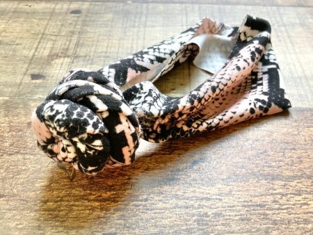 Savvy Rae Infant Pink Black Snakeskin Print Knot Thick Headband Sale