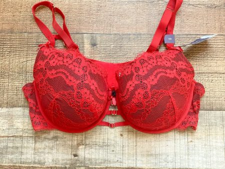 Cacique Red Lace Strappy Balconette Bra NWT- Size 38D (We have matching underwear) Supply