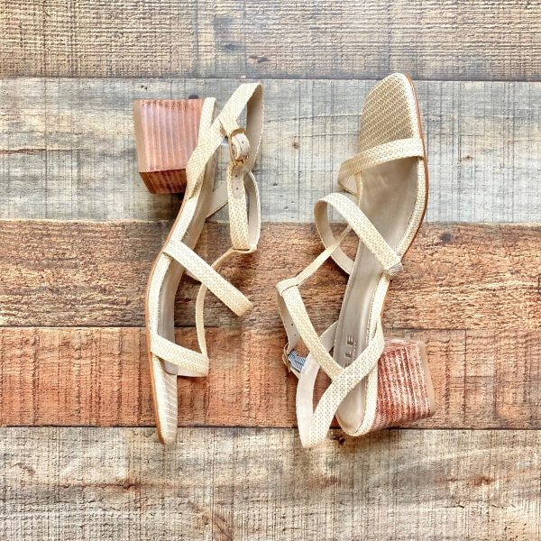 ABLE Natural Raffia Block Heel Sandals- Size 9 (LIKE NEW) Online now