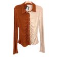 Aaron & Amber Bronze Tan Button Up Top NWT- Size L Online