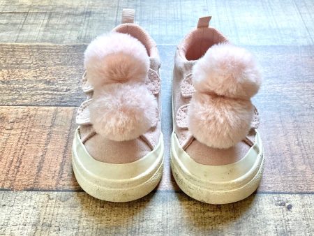 H&M Powder Pink Faux Suede Pom Pom Sneakers- Size 4-5 (sold out online) Online Sale