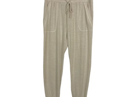 Gibson Beige Drawstring Joggers- Size L (Inseam 27.5 ) Online