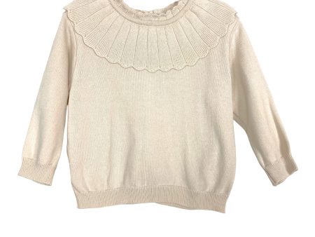 Feltman Bros Cream Button Up Back Sweater- Size ~6 12M (see notes) For Sale