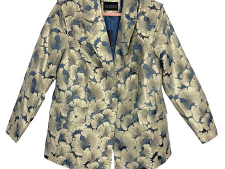 Eloquii Blue Gold Floral Printed Blazer NWT- Size 14 (we have matching pants) Online Hot Sale